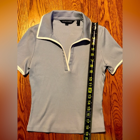 Veronica Beard Kearney Polo Tee With Contrast Piping - Picture 11 of 16